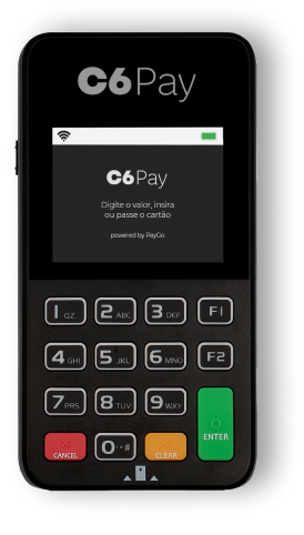 Maquininha de cartão de crédito C6 Supermini