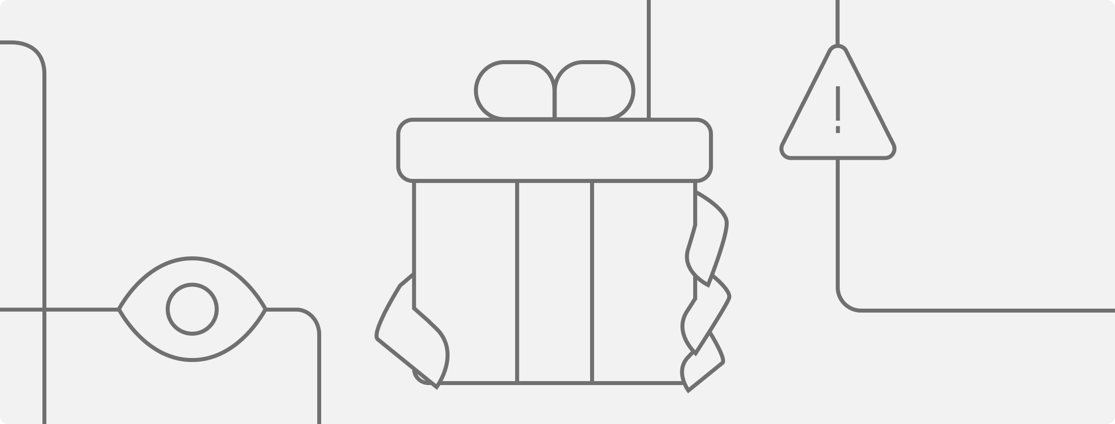 Ilustração para representar o golpe do brinde falso.