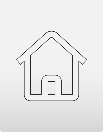 Ícone de casa com telhado triangular e porta central.