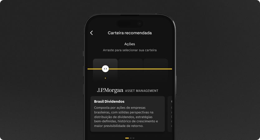 Tela de Carteiras de Fundos no app do C6 Bank
