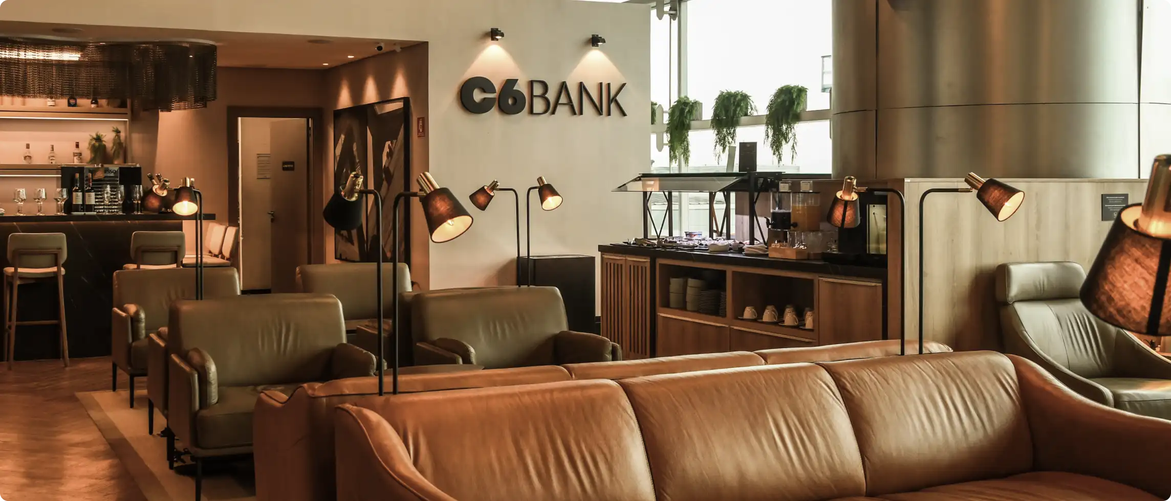 Foto do Espaço C6 Bank no Aeroporto de Guarulhos, localizada no Terminal 3