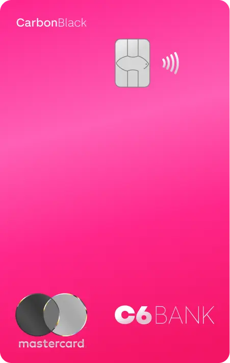 Cartão Bubblegum na cor rosa-chiclete.