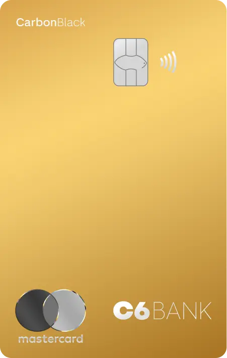 Cartão Gold na cor dourado.