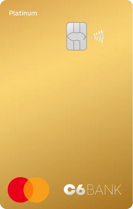 Cartão Gold na cor dourado.
