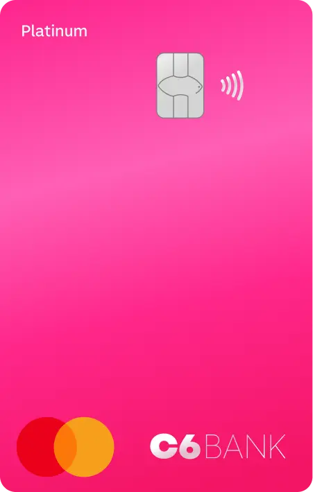 Cartão Bubblegum na cor rosa-chiclete.