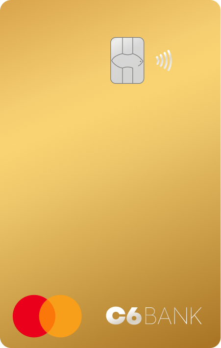 Cartão Gold na cor dourado.