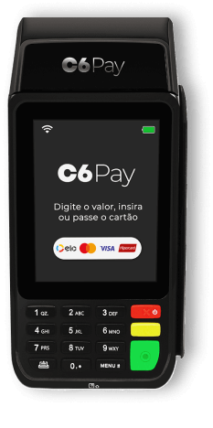 Maquininha de cartão de crédito C6 Pay Essencial