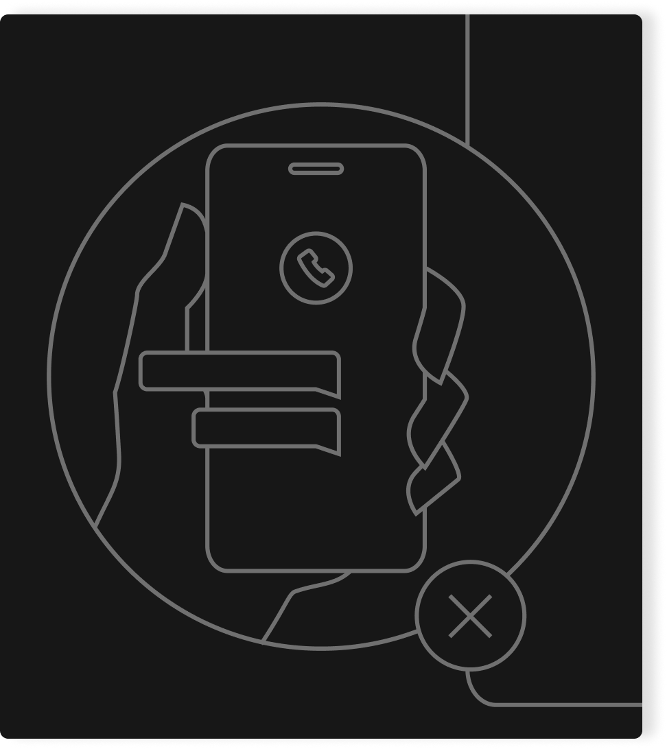 Ilustração de mão segurando um celular com ícone do whatsapp