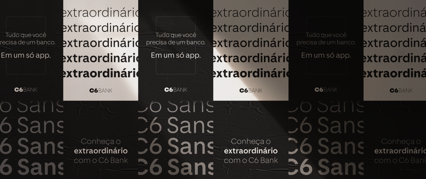 Lambe lambe tipografia Peça institucional destaca frases e a tipografia C6 Sans.