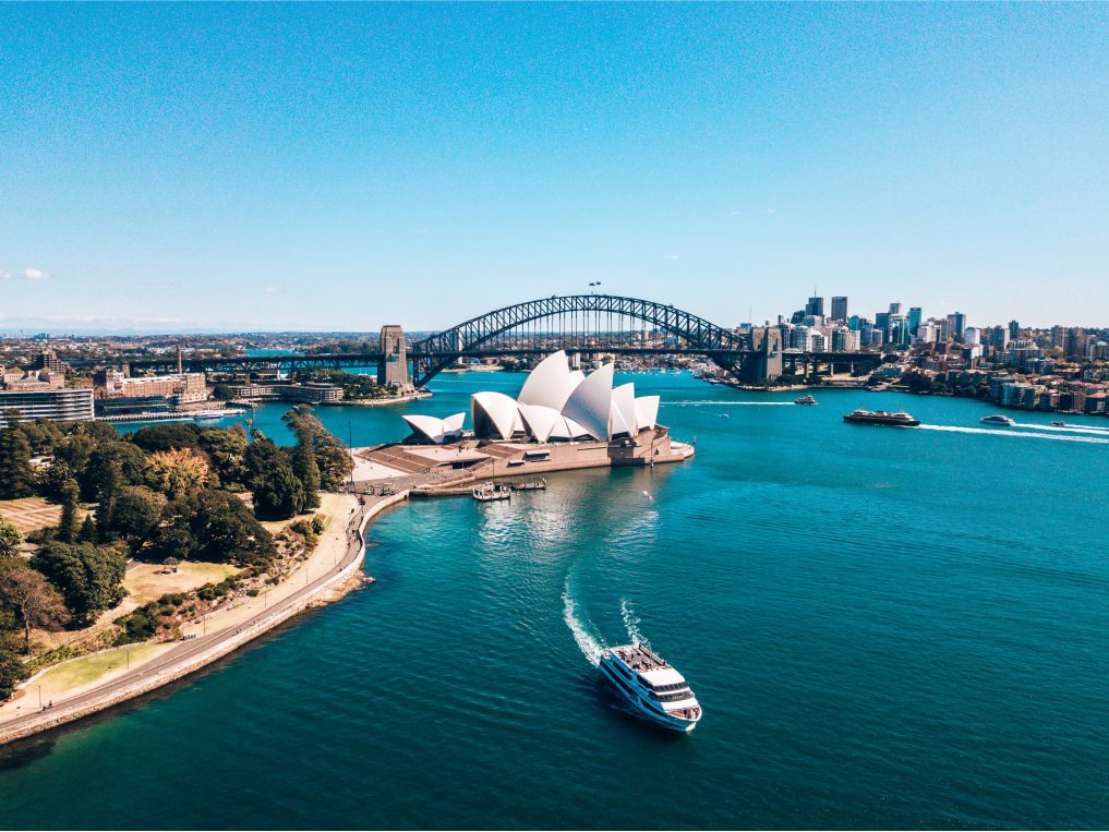 Imagem de um canal de Sydney.