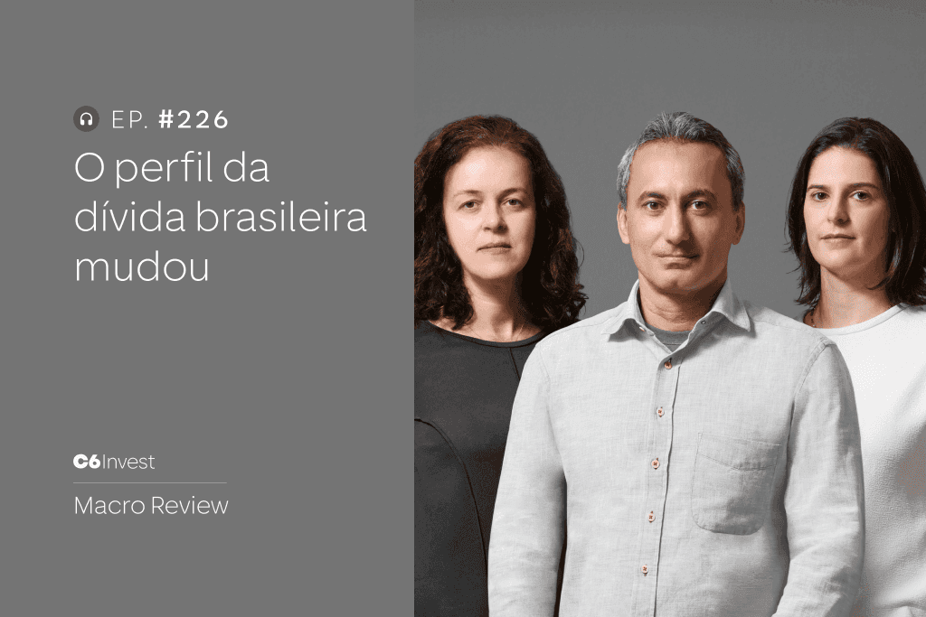 Economistas do C6 Bank representando o novo episódio do Macro Review.