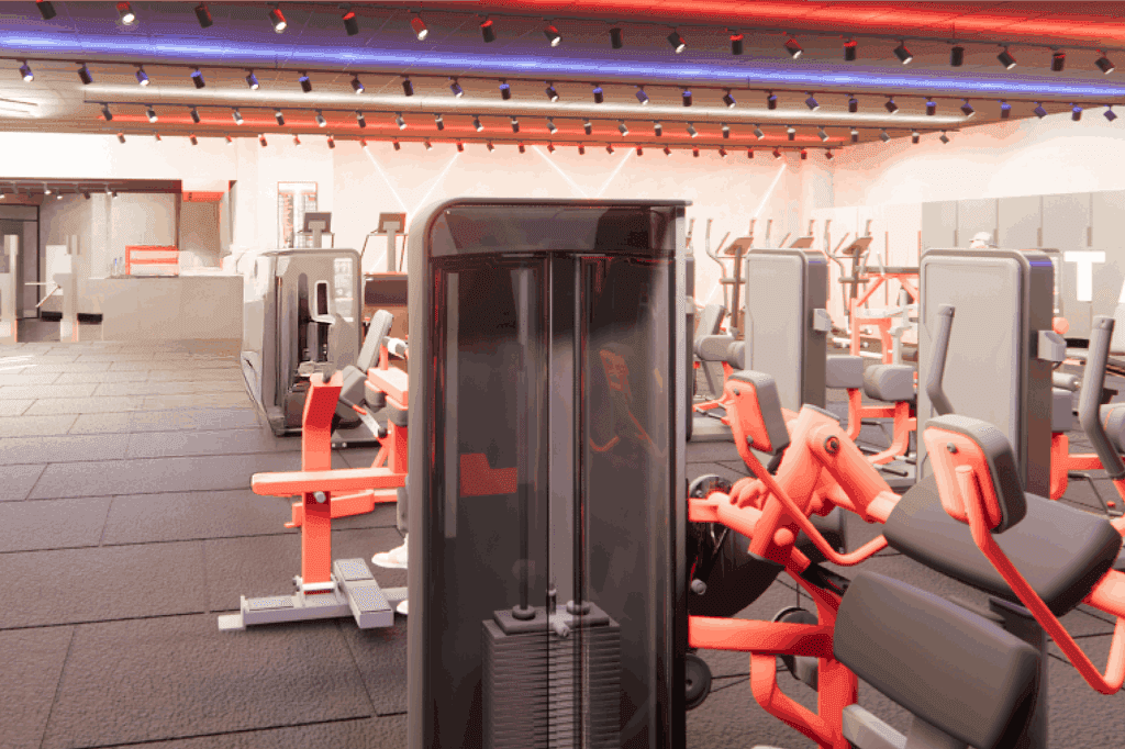 Espaço da SKYFIT Academia, no aeroporto de guarulhos