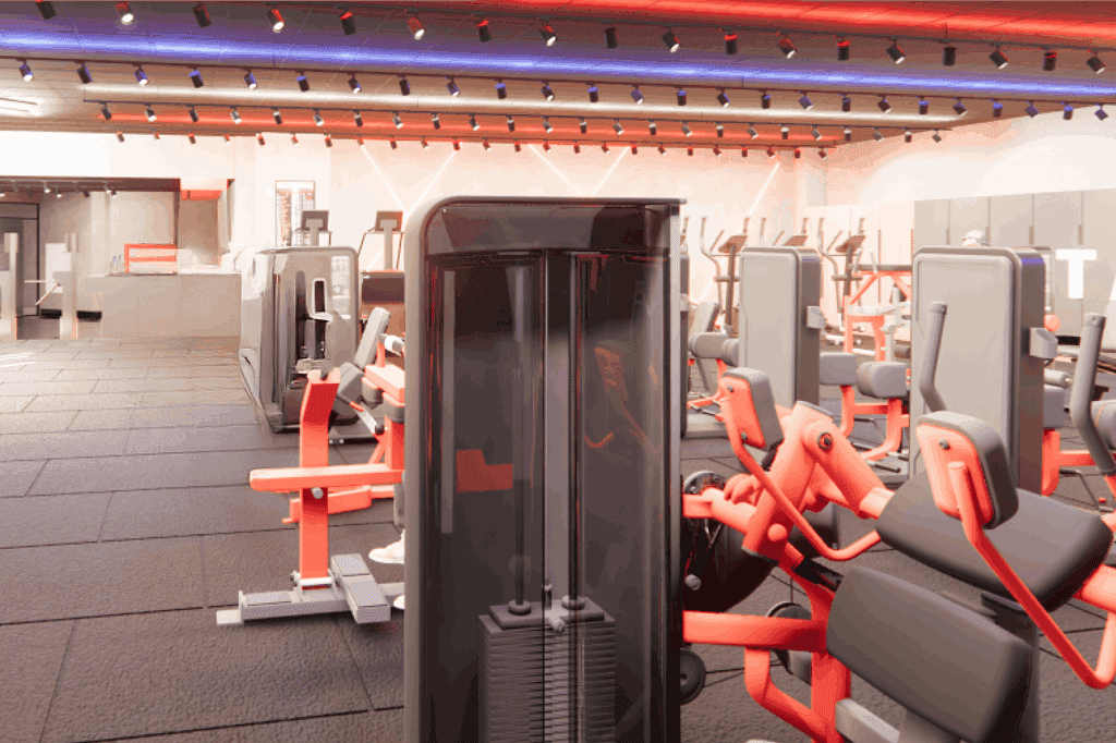 Espaço da SKYFIT Academia, no aeroporto de guarulhos
