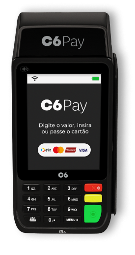 Maquininha de cartão de crédito C6 Pay Essencial